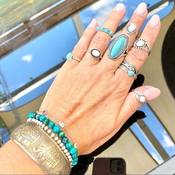 🌙Enchanting Sweet Boho ring set w Gypsy/prairie/country Vibe - Picture 2 of 8